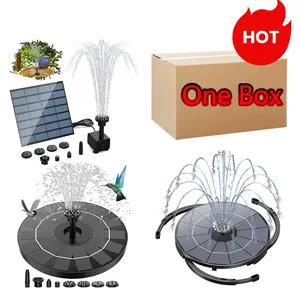 AISITIN Solar Fountain Pump, Water Feature Outdoor DIY Solar Bird Bath Fountain with Multiple Nozzles, Solar Powered Water Fountain for Garden, Ponds, Fish Tank and Aquarium