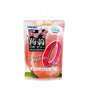 ORIHIRO Japanese Konjac Jelly - White Peach Flavor, 130g | Zero Fat & Zero Calories