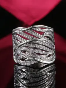 1 PC Gorgeous Style Cubic Zirconia Ring For Women For Valentine's Day Gift Wedding Engagement Anniversary Party Band Jewelry Statement Ring Engagement Rings