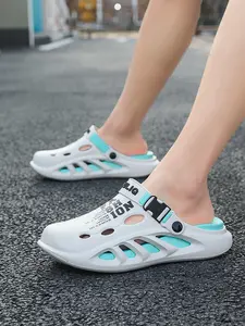 Men's Ultra-Comfy Thick Sole Clogs! Non-Slip Closed-Toe Summer Slides, 2-in-1 Beach & Outdoor Sandals for All-Day Wear Footwear Thick Sole Slippers Anti Slip Slippers