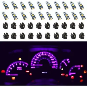 74 Led Bulb Dash Lights Extremely Bright T5 2721 18 37 286 Wedge PC74 Twist Socket Automotive Instrument Panel Gauge Light Kits Dashboard Cluster Shift Bulbs Purple Pack of 20