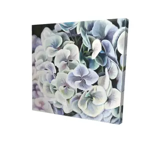 Begin Home Decor 2080-2424-FL148 24 x 24 in. Rustic Purple Floral Canvas - Colorful Hydrangea Home Decor