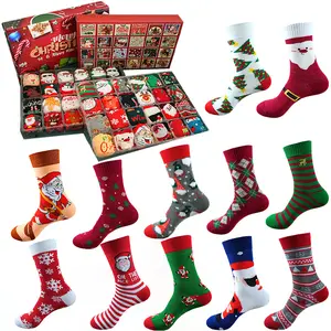Christmas Socks Advent Calendar 🎄 |   12-Pack Surprise Blind Box for 24 Days Countdown 🎁 |   Outdoor Sports & Daily Wear Socks ✨ |   Perfect Holiday Gift Set Fleece Santa Claus
