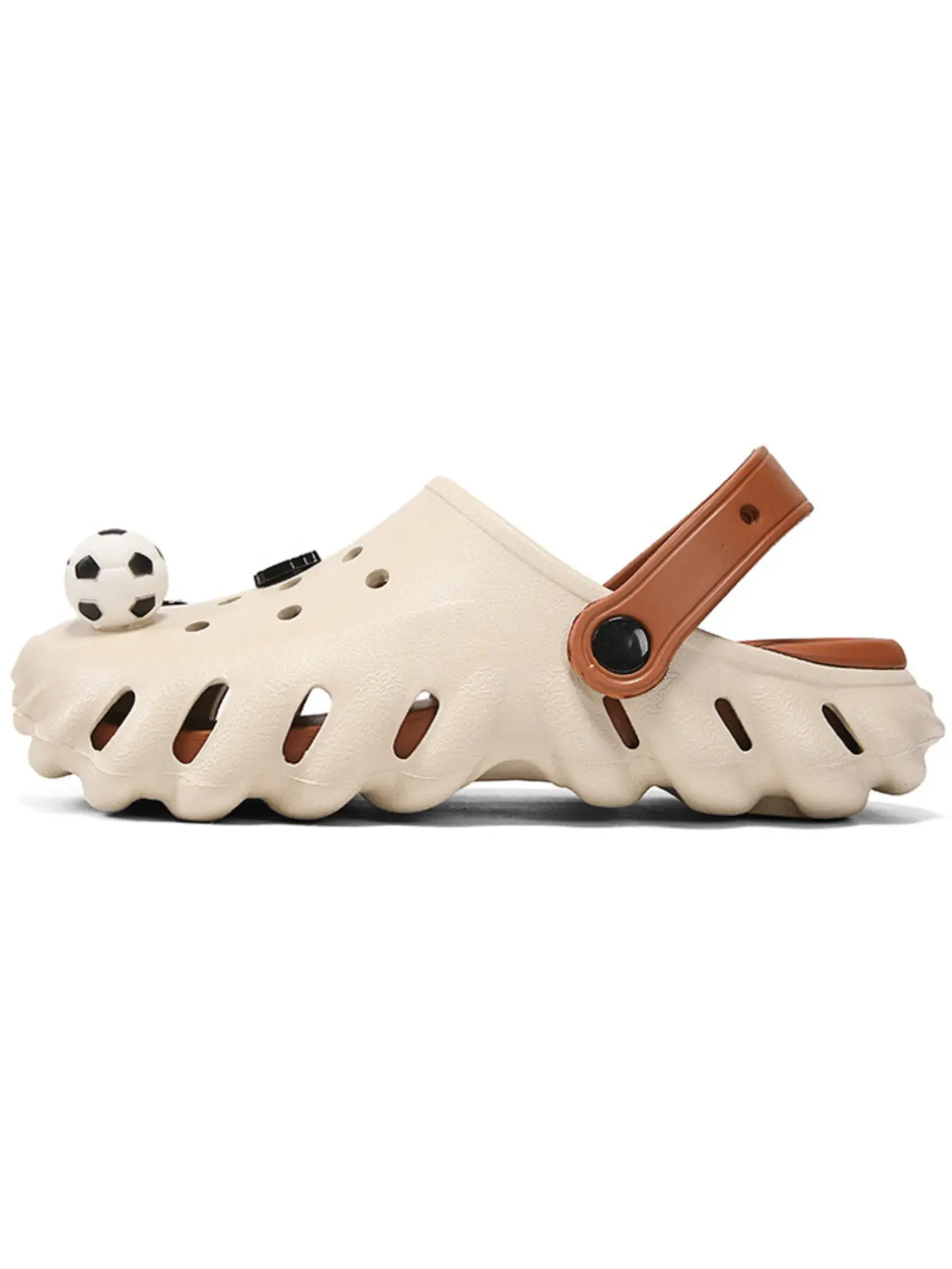 Unisex Eva Slip-On Sandals, Slipper Sandals, Bohemian Style, Handwoven Design, Football Pattern Option, Comfortable & Breathable, All-Season Footwear, Breathable Lightweight Clogs