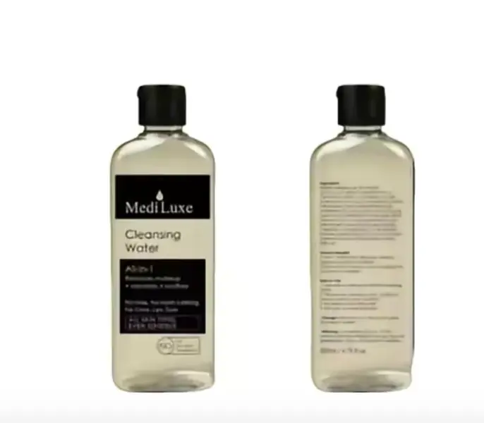 Gentle Micellar Cleansing Water and Makeup Remover. No-Rinse Facial Cleanser for Fresh, Clear Skin
