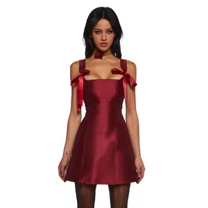 Pixie Stardust Mini Dress - Burgundy