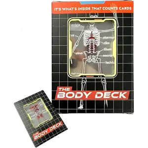 1pcs The Body Deck, 3D Image Educational Waterproof PVC Playing Cards, 2025 New The Poker for Magic Games, Funny Transparent Human Anatomy Playing Cards