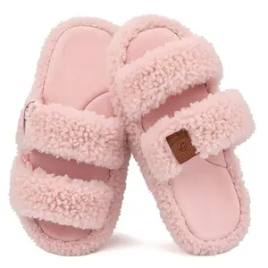 VOBJAK New 2025 Autumn Trendy Plush Fur Opening Indoor Anti-Slip Warm Breathable EVA Outsole for Slippers