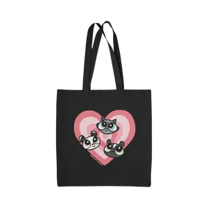 Possum Mood: Trashpuff Cats Tote- Black