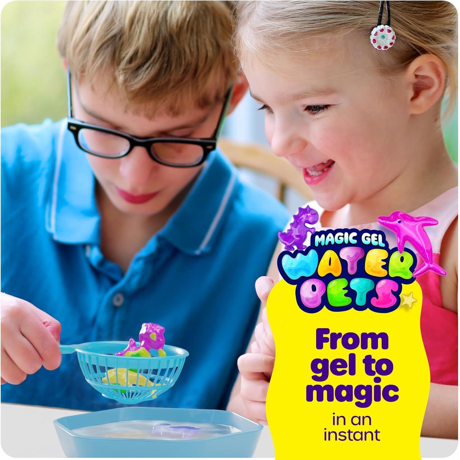 Magic Water Elf Toy Kit for Kids with 20 Gels and 10 Molds, Aqua Fairy,Fun DIY Craft Kit, Squishy Maker, Magic Water Art Kit Favors, Kids Christmas Gifts Crafts Ages 4-8