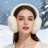 Women's Winter Earmuffs, Foldable, No Adjustable, Soft Polyester Fleece Ear Warmers with Stretchy Fit Perfect for Cold Weather