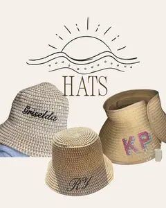 Sun hats embroidered