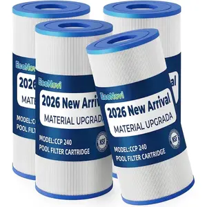 CCP240 PCC60 178569 R173572, 5oz Trilobal Heavy-Duty Fabric Pool Filter Cartridges, Compatible with Pentair Clean & Clear Plus 240 (#160310), 4-Pack