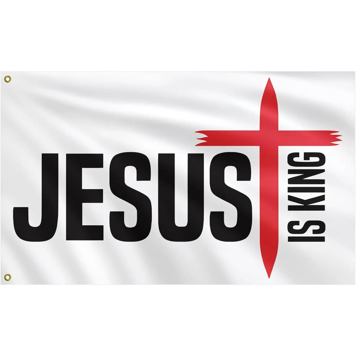 Jesus is King Flag Tapestry - Christian Cross/Church Ceremony/Prayer Room/Living Room, Dormitory, Office Interior