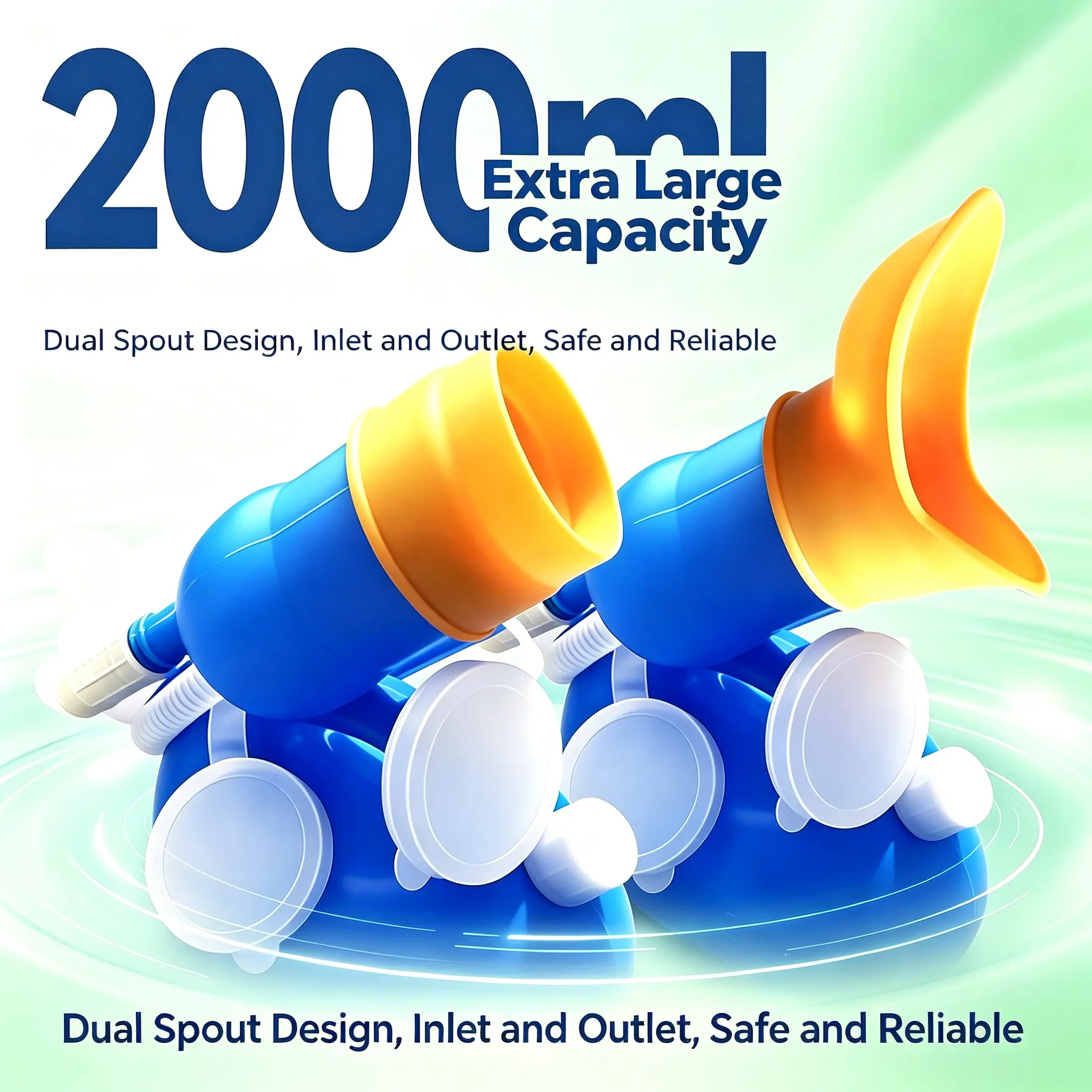 Portable Urinal for Men Women & Kids, 100% Leak-Proof Emergency Toilet, Travel Pee Bottle for Camping, Car & RV Car & Camping Emergency Toilet, Leak-Proof Portable Urinal for Adults and Kids, Essential Travel Gear