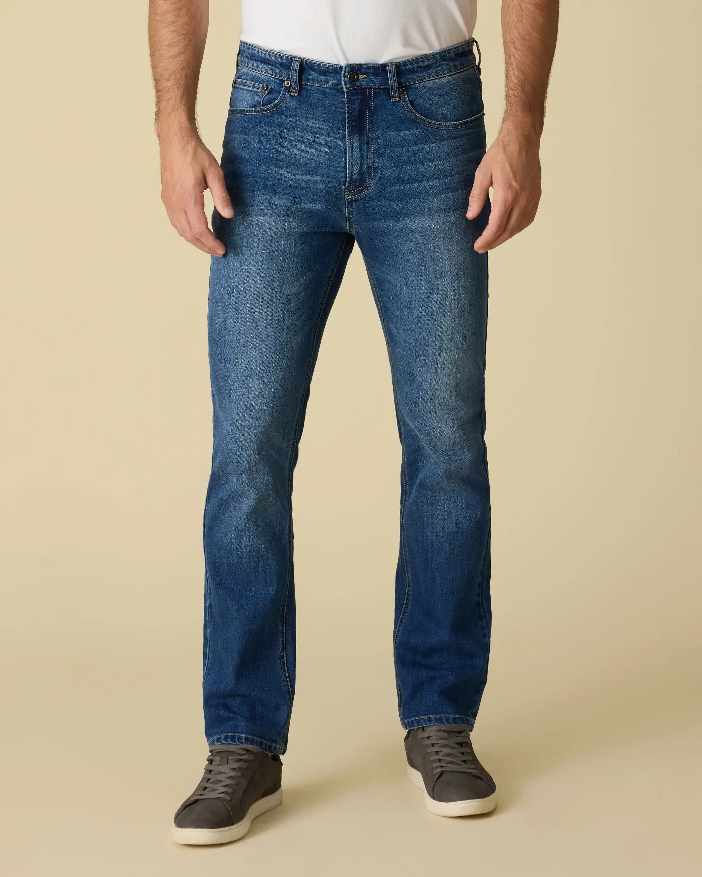 Men's Cooling Stretch Slim Fit Jeans – Lightweight Breathable Oakland Denim Pants