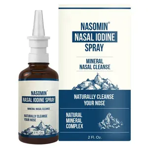 Timeno Iodine Nasal Spray, Non-Medicated Mist with Iodine & Fulvic Acid, Fine Mist for Daily Nasal Cleanse, Dry Air & Travel Use
