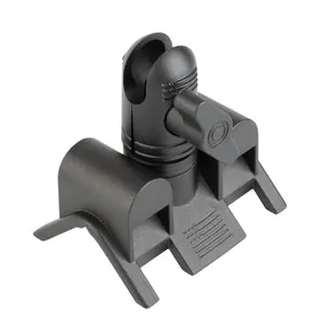 Adjustable Dual Hose Bar Clamp Mount with 20mm Connector End Nubby Edition - Fits Bars 1 to 3 inches Diameter