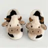 Fuzzy Cow Slippers for Women Men Winter Warm Cozy Plush House Slippers Soft Comfortable Cute Animal Bedroom Slippers – Thick Fluffy Lining Keeps Feet Toasty, Ultra Soft for All-Day Comfort, Adorable Cow Shape Perfect for Cold Season Home Use, Shoe, Kitche