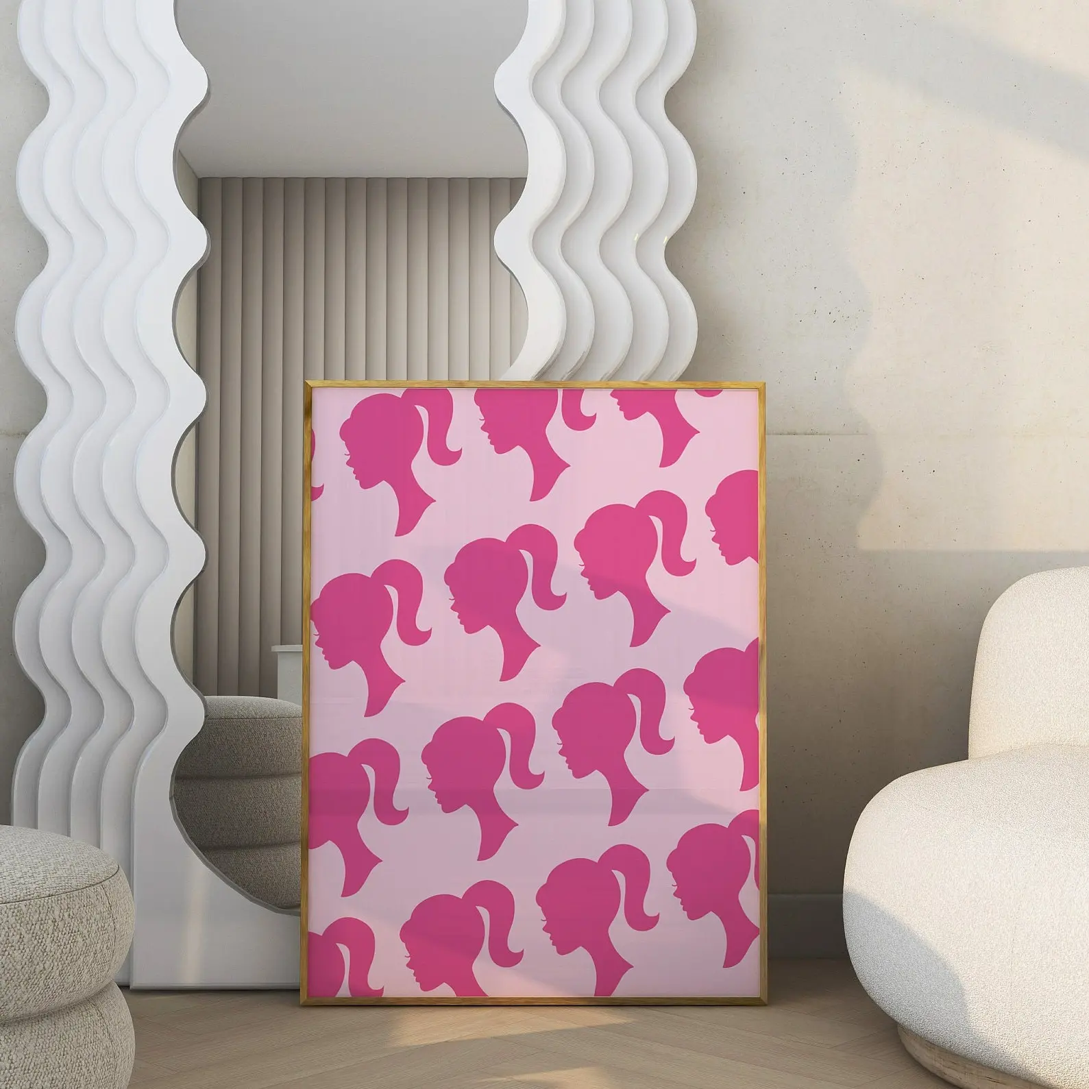 Pink Barb Print, Barb Bedroom Decor, Barb Birthday Poster No Frame, Gift  For Birthday Party, Girl Room Decor