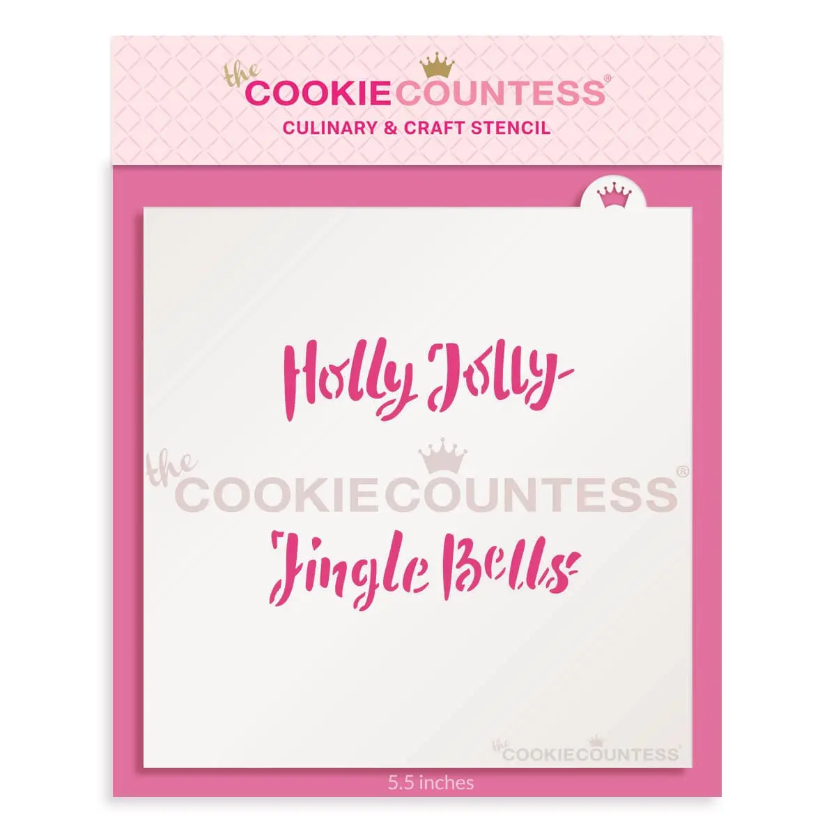 Cookie Stick Stencil - Holly Jolly / Jingle Bells