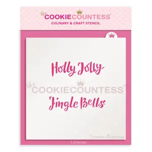 Cookie Stick Stencil - Holly Jolly / Jingle Bells