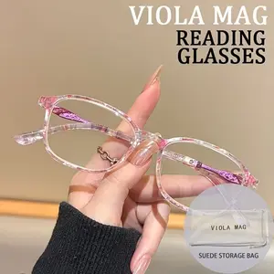 New Women's Fashion Vintage Square Reading Glasses, Rhinestone Detail, High Definition, +1.0 to +4.0 Strength, Lightweight Durable PC Material