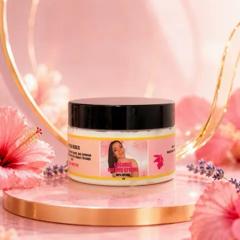 Admelica Curling Cream 4 oz - 100% Natural for All Hair Types - Best Results with Small Secretion Filtrate & Urea
