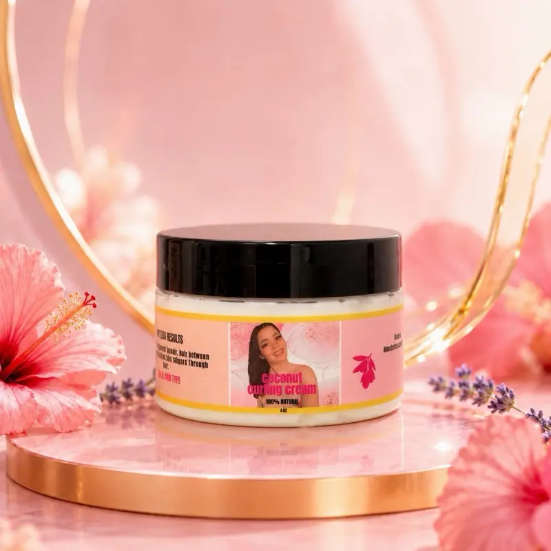 Admelica Curling Cream 4 oz - 100% Natural for All Hair Types - Best Results with Small Secretion Filtrate & Urea