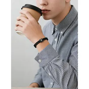 Inspirational Bible Verse Cross Bracelet - Braided Rope Gift for Baptism Confirmation