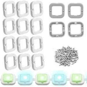 40- Mounting Bracket Set Compact Upgrade Edition with 80 Screws Secure Mounting Brackets for  Permanent Outdoor LED Strip Lights (Non-Pro Version) Compatible Models: H705/H805