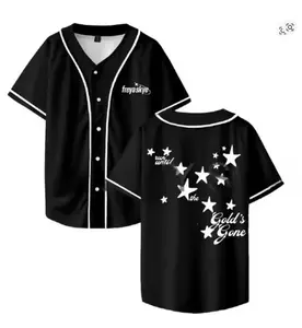 Freya Skye Golds Gone Short Sleeve T-shirt Baseball Jersey Streetwear Hip Hop Baseball Uniform Casual Sportswear Fashion Clothes