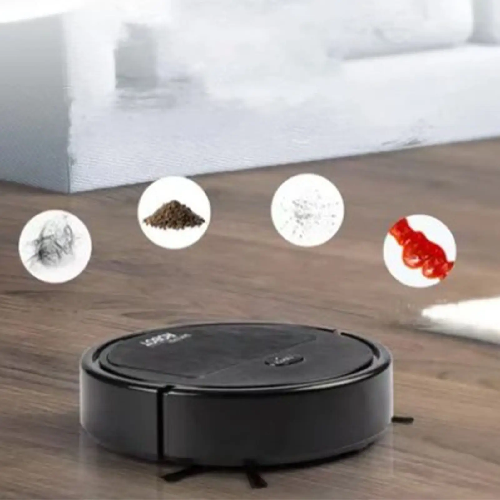 Quiet 3-in-1 Rechargeable Vacuum Robot - Smart Cleaning for Hair & Dust