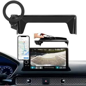 for MagSafe Car Phone Holder for Honda Civic Accessories 2022-2025 2026/2022+ Acura Integra Accessories, 7/9-Inch Screen 360° Magnetic Cell Phone Mount with Sunglasses Storage Box, Not Affect Air Vent