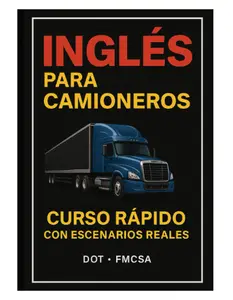 Truck Driver English Learning Book: All the English You Need for U.S. Truck Drivers, Quick Course with Audios & Real Scenarios, Spanish Edition, Soft Cover
