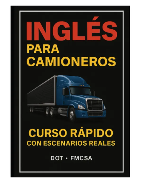 Truck Driver English Learning Book: All the English You Need for U.S. Truck Drivers, Quick Course with Audios & Real Scenarios, Spanish Edition, Soft Cover