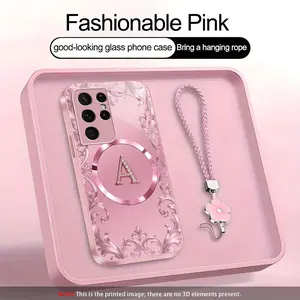 Suitable for [Galaxy S21 Ultra 5g] high-end MagSafe phone case，Each of the 26 letters has its own unique characteristics, Includes a complimentary lanyard and magnetic ring—highly practical. YM99