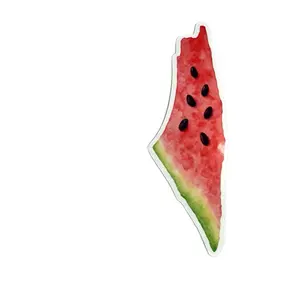 Watermelon Palestine Map Sticker or Magnet