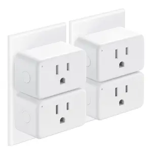 Smart Plug 15A, Smart Plugs That Compatible with Alexa & Google Home & SmartThings, No Hub Required, WiFi Outlet with Remote Control, Timer & Schedule, 2.4GHz WiFi Only, 4 Packs
