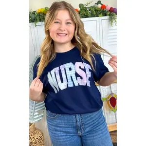 Nurse Patchwork Graphic T-Shirt