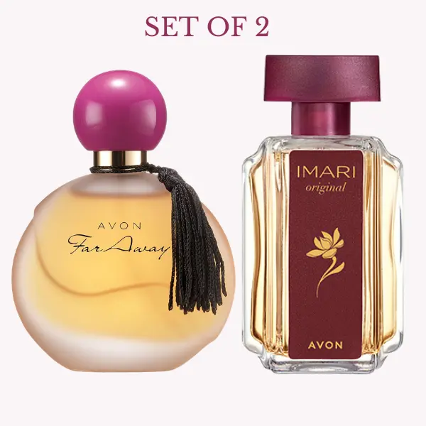 Far Away EDP & Imari EDT. Set of 2. Daily Use Fragrance, Floral Eau Perfume, Couples Fragrance Bundle,  Floral Fruity Perfume