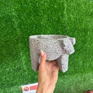 Stone Molcajete Pig Face 6In.