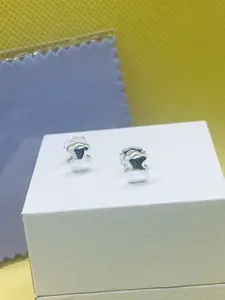 Tous Stud Earrings S925 Sterling Silver 8MM