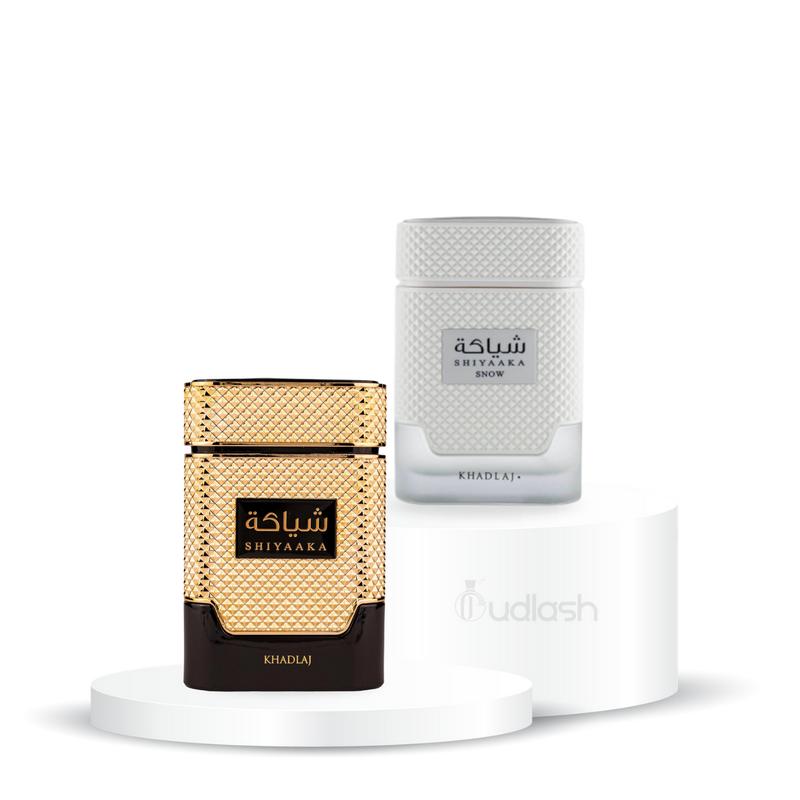 Khadlaj | Shiyaaka | Snow + Gold | Eau De Parfum | Unisex Fragrance | 100 ML | Floral - Fruity & Green Khadlaj | Shiyaaka | Snow + Gold | Eau De Parfum | Unisex Fragrance | 100 ML | Floral - Fruity & Green