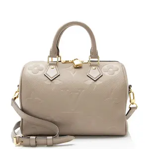 Pre-owned Louis Vuitton Leather Shoulder Bags Giant Monogram Empreinte Speedy Bandouliere 25 Satchel