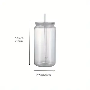 25pcs/50pcs US Warehouse Plastic Cups 16oz Acrylic Transparent Libby DIY Logo Plastic Cups with Plastic Clear Lids Vinyl UV DTF 16oz Transparent Plastic Cups with Plastic Lids and Straws Acrylic Cola Water Cups Suitable for Halloween, Christmas, Teacher's