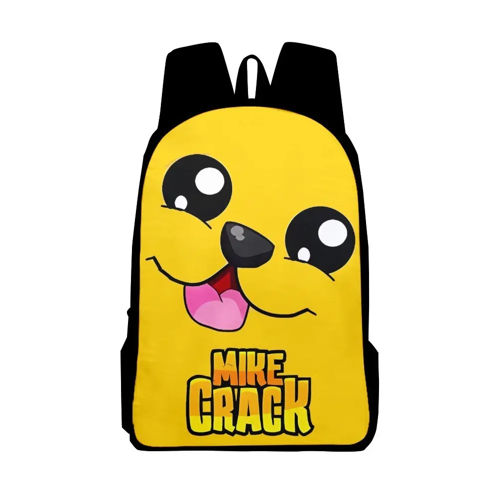 Women's Fashion Cartoon Yellow Dog Backpack - Large Capacity Waterproof School Rucksack for Boys Girls