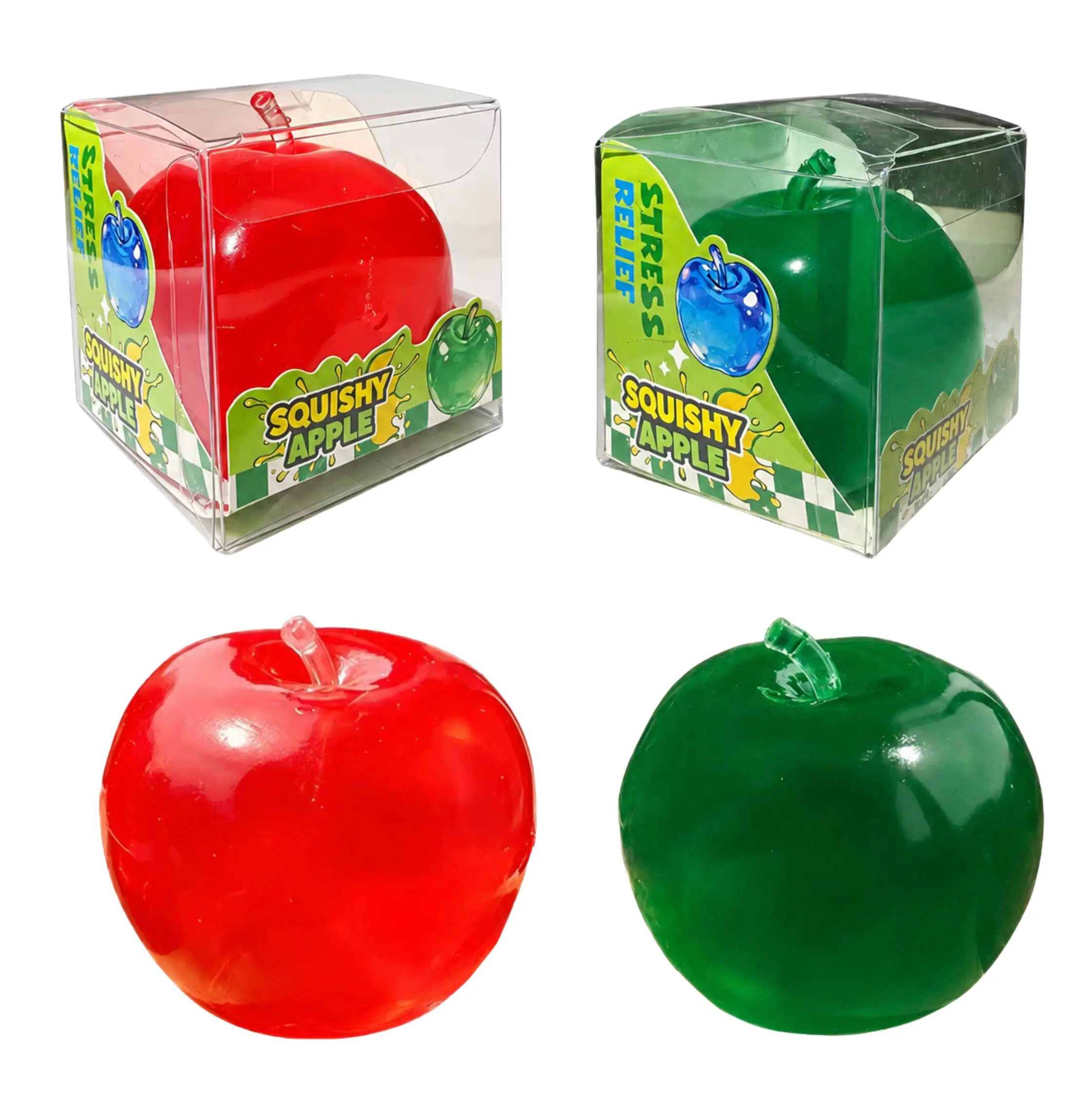 Sweet Kawaii Vaseline Moldable Apple Squishy Fidget Toy Sensory Stress Relief Toy for Kids, Teens & Adults, Cute Apple Squeeze Toy for Relaxatio