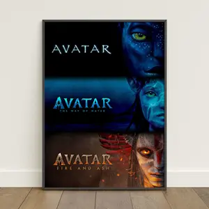 Avatar Trilogy Poster | Avatar Fire and Ash Wall Art | Movie Print
