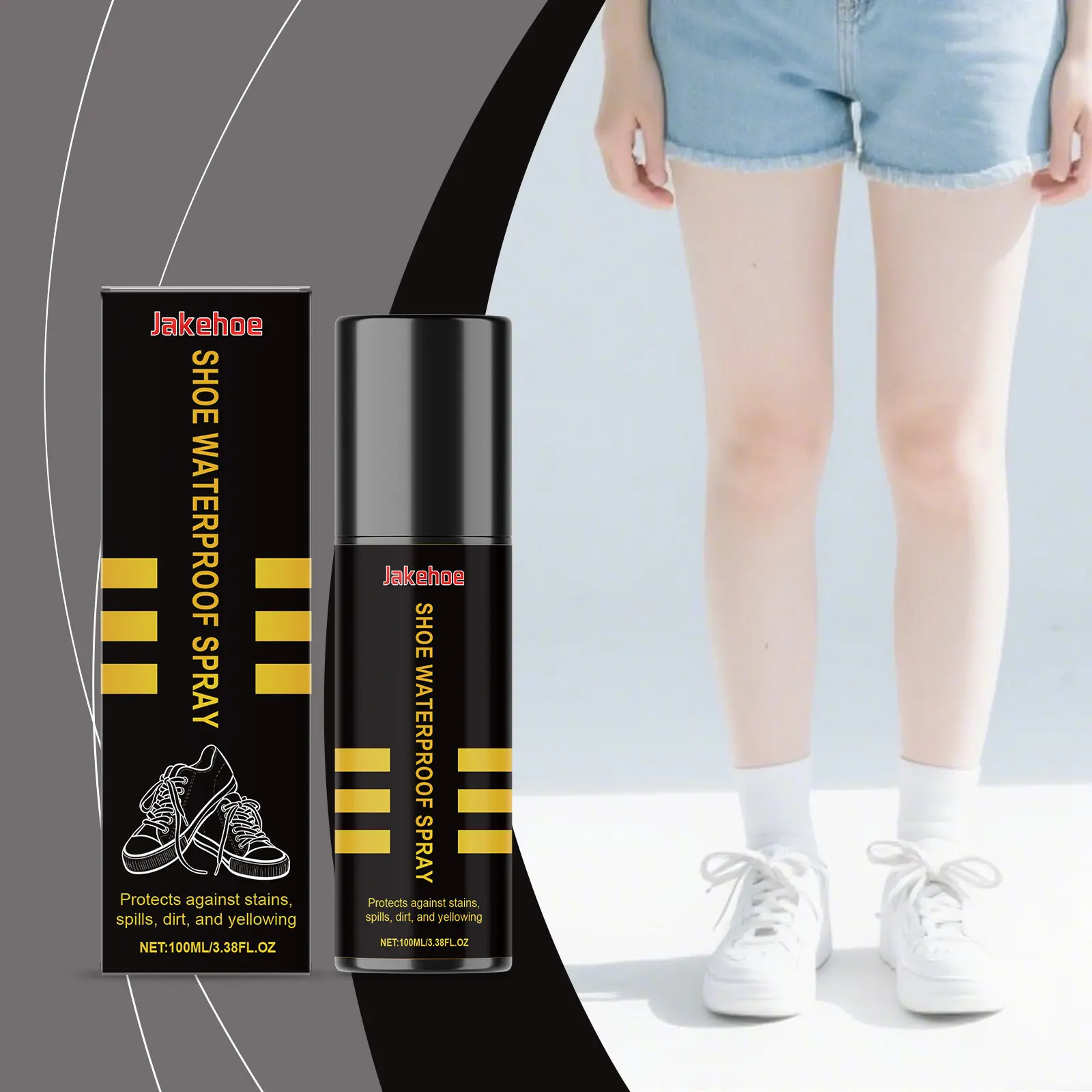 Jakehoe waterproof spray for snow boots and white sneakers - a cleaning, dust-proof, waterproof, and rain-resistant care product. Shoe Footwear